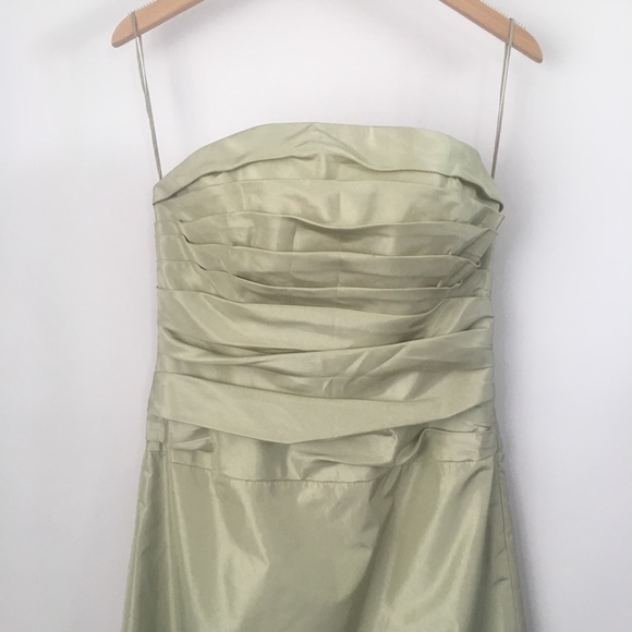 Donated Amsale strapless light green bridesmaids - Picture 6 of 7